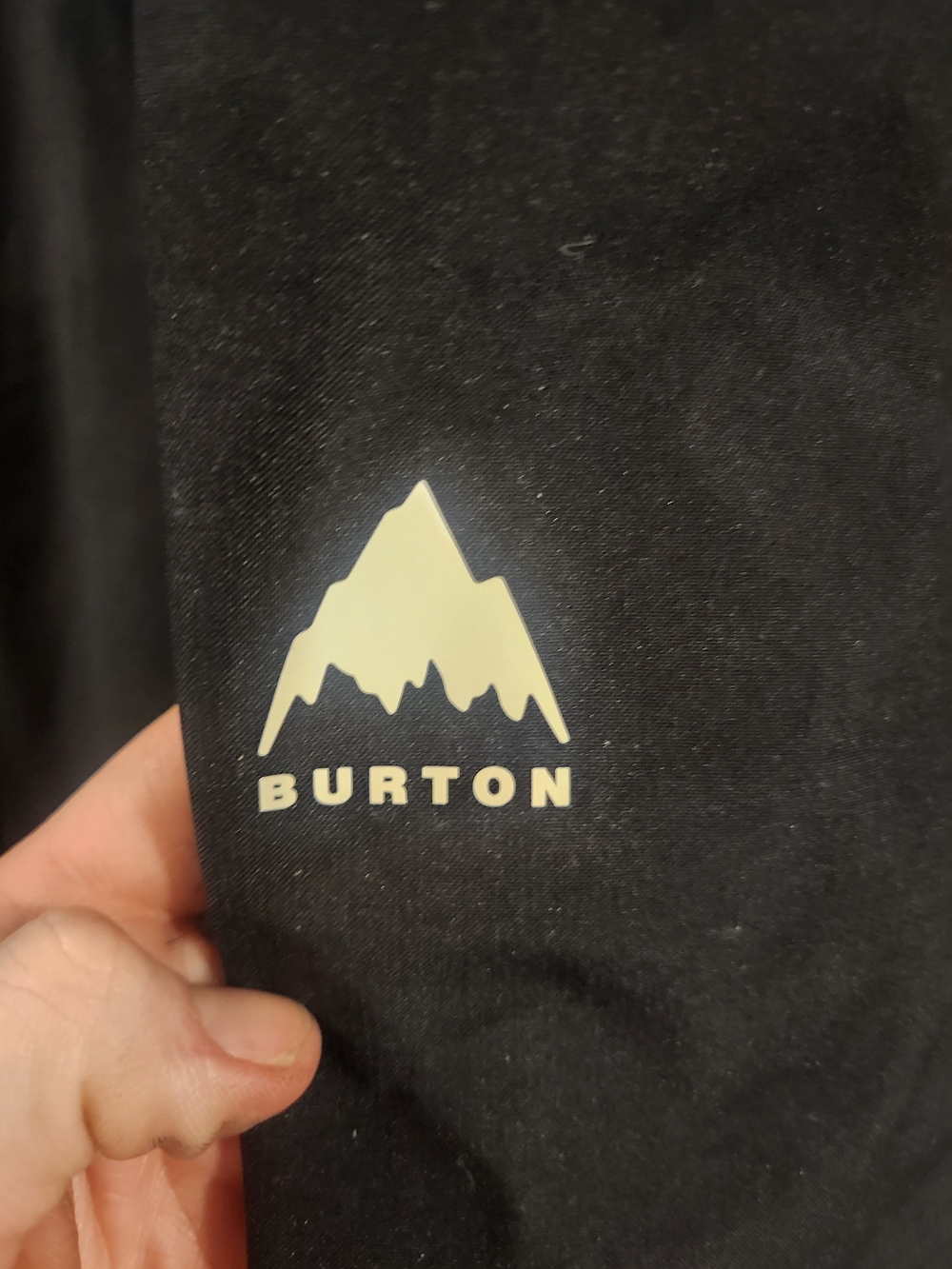 Burton Black Ski Jacket with Cream Mountain Logo